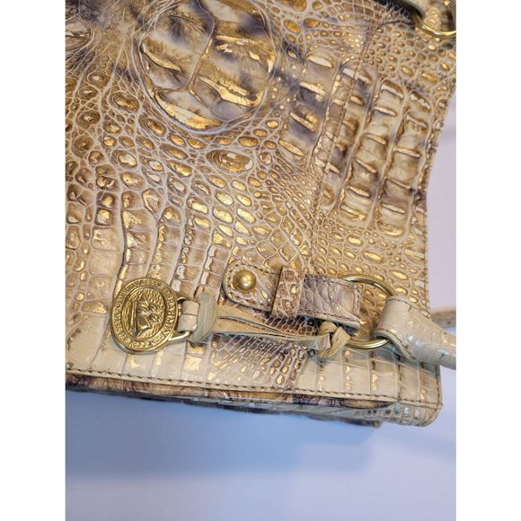 Brahmin Tan Croc-Embossed Shoulder Bag - Picture 6 of 16